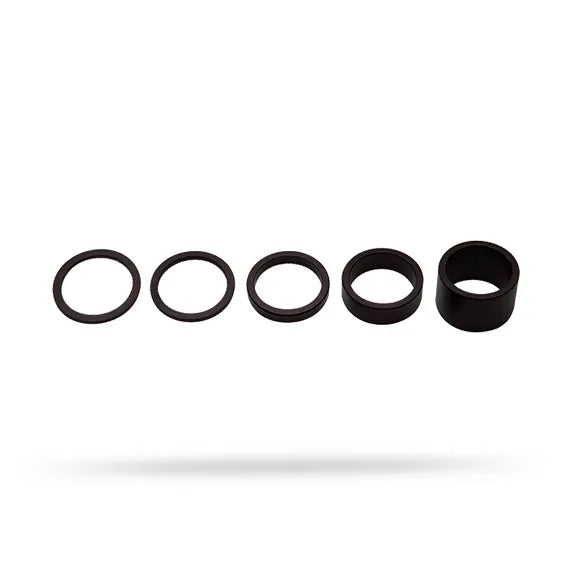 PRO Spacersett 1-1/8’’ Alu Svart 5 Stk - Styrelager