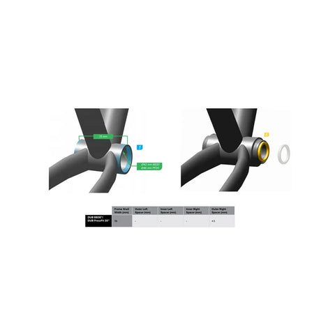 SRAM Kranklager DUB PressFit 30 68/73mm (73mm Road wide)