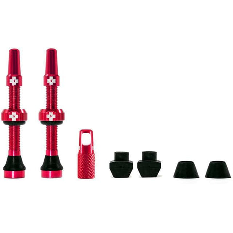 Muc-Off Slangeløse Ventiler V 2.0 - Rød / 44mm - Slangeløst