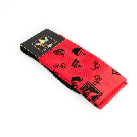New Champ COFFE RIDE RED - Sykkelsokker - 36-38 - Bekledning