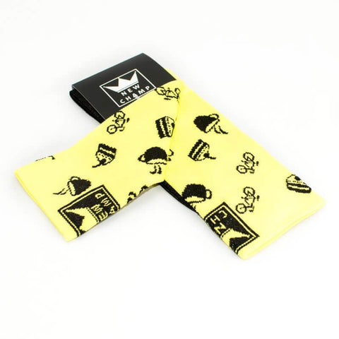 New Champ COFFE RIDE YELLOW - Sykkelsokker - Bekledning