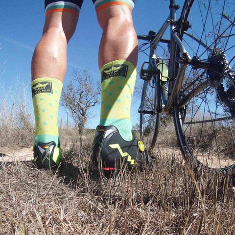 New Champ POLKA DOT LIME - Sykkelsokker - Bekledning