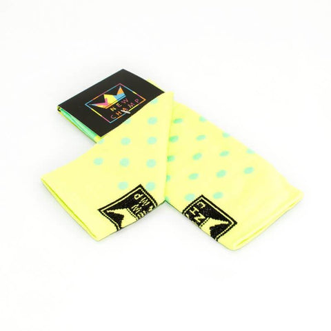 New Champ POLKA DOT LIME - Sykkelsokker - Bekledning