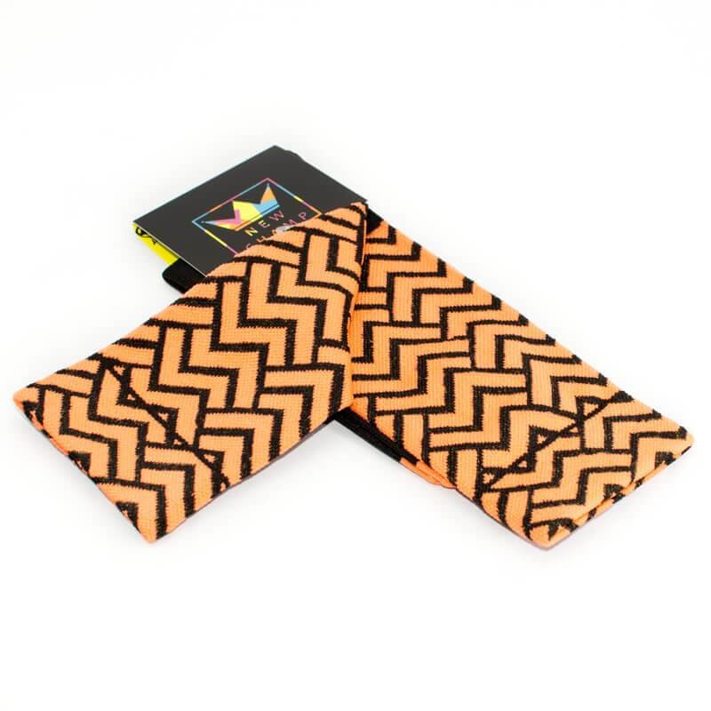 New Champ ZIG ZAG ORANGE - Sykkelsokker - Bekledning