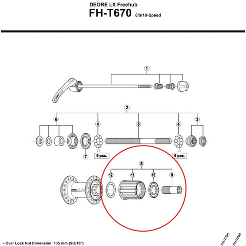 Shimano Boss 8/9 FH-T660