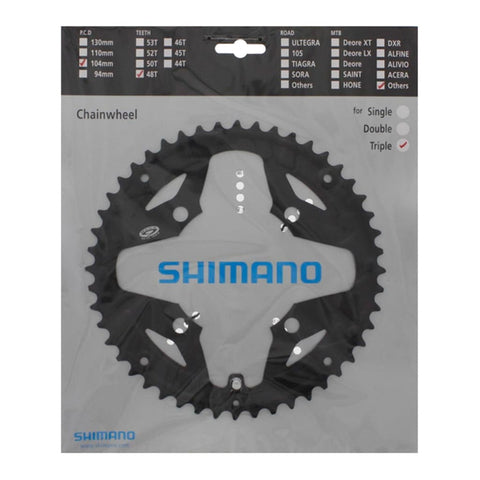 Shimano Krankdrev 48T FCM391/430 104mm Svart 9-Delt