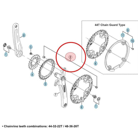 Shimano Krankdrevbolter OUTER M8x8.5 - Krankdrev
