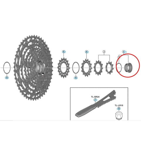 Shimano Låsering CS-M9100 - Deler