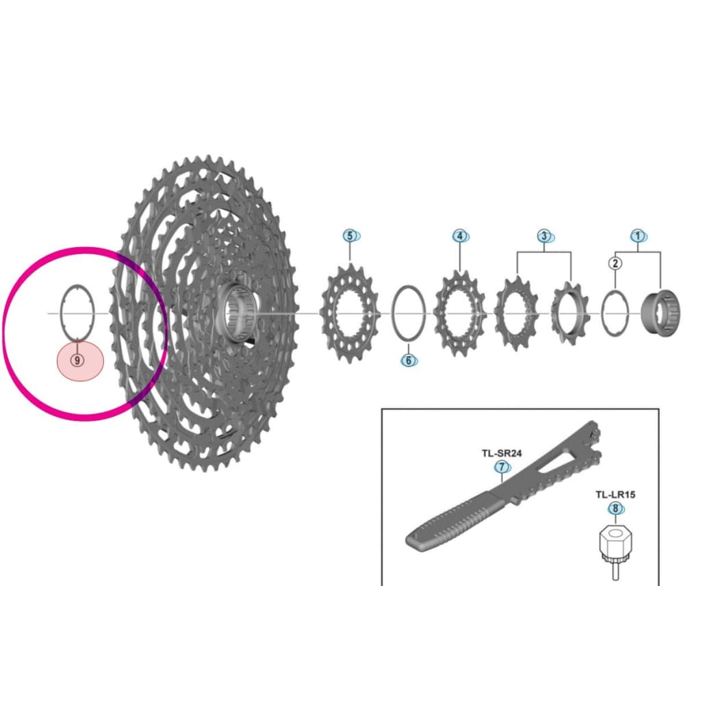 Shimano Low Spacer - Avstandstykke - CS-M9100 - Deler