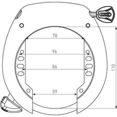 ABUS SHIELD XPlus 5755L NR Svart - Sykkellås
