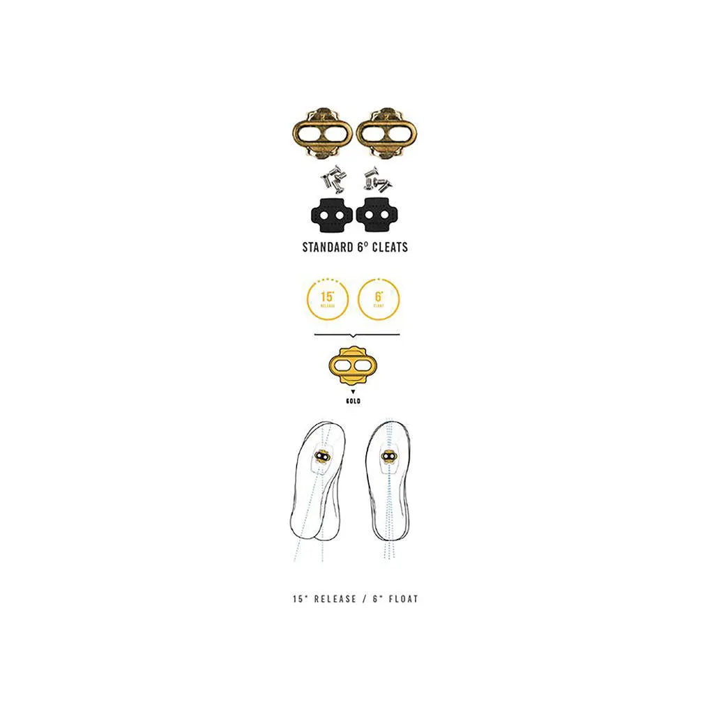 Crankbrothers Cleats Standard Release (15° angle) 6° Float - Pedaler