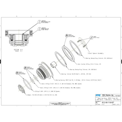 Fox Bearing Assy: 2024 Float X2 [.940 Bore 1.600.375 Shaft] - Demper