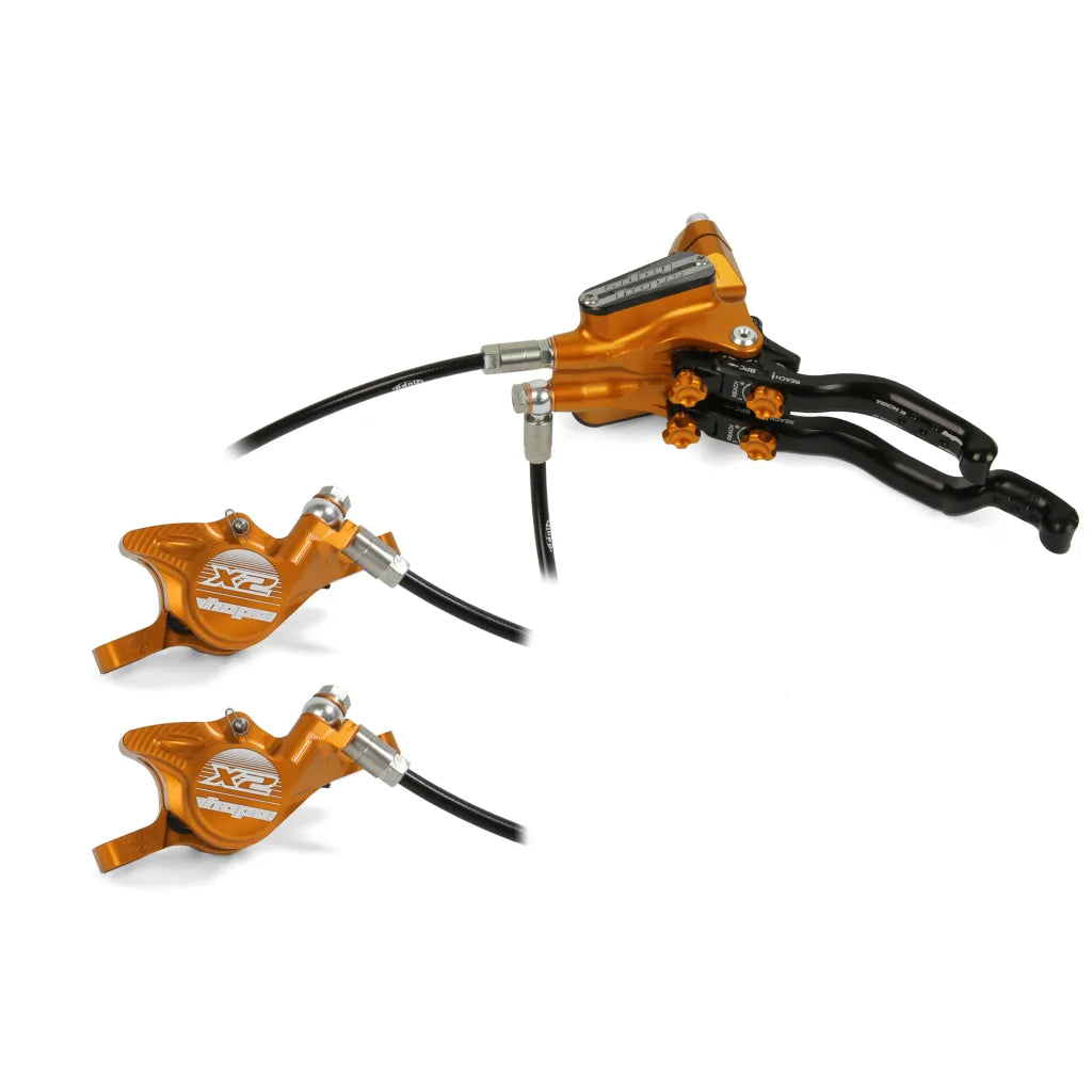 Hope Tech 3 X2 Duo - Orange / Black / Høyre - Skivebremssett