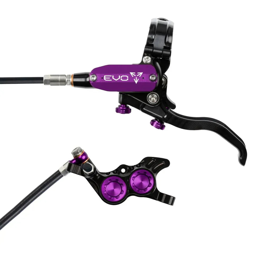 Hope Tech 4 EVO GR4 - Black / Purple / Høyre - Skivebremssett