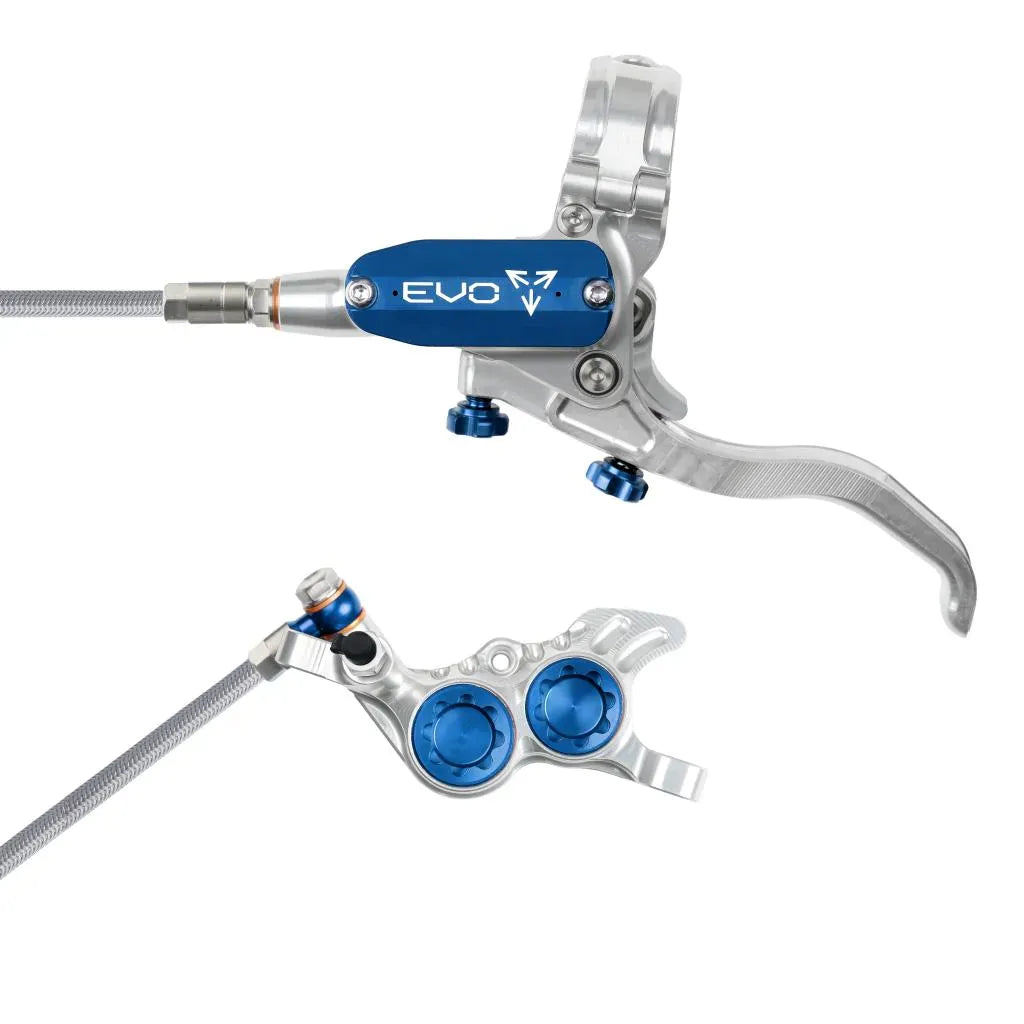 Hope Tech 4 EVO GR4 - Silver / Blue / Høyre - Skivebremssett