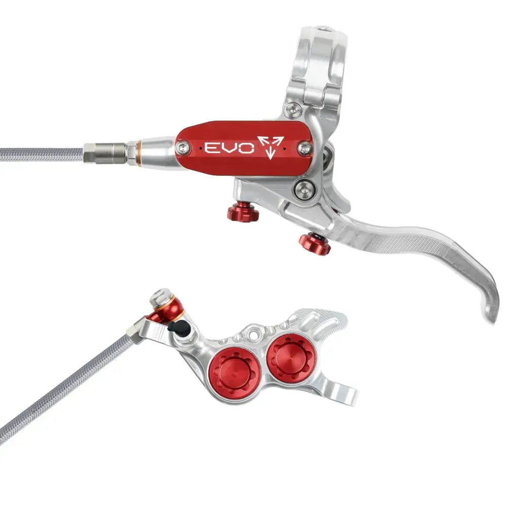 Hope Tech 4 EVO GR4 - Silver / Red / Høyre - Skivebremssett