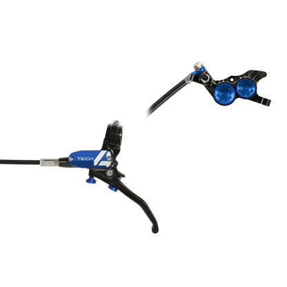 Hope Tech 4 V4 - Black / Blue / Høyre - Skivebremssett