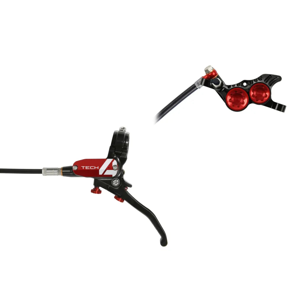 Hope Tech 4 V4 - Black / Red / Høyre - Skivebremssett