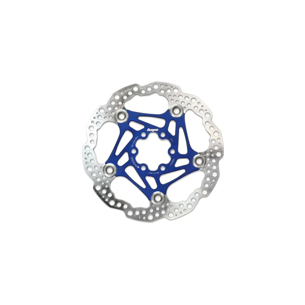 Hope Universal 6-Bolt Floating Bremseskive - Blue / 140mm