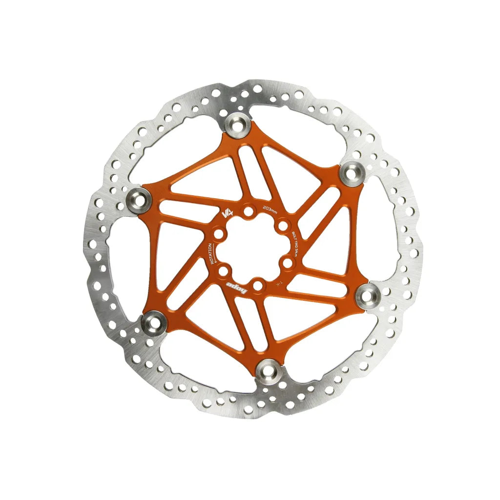 Hope V4 Vented 6-Bolt Floating Bremseskive - Orange / 203mm
