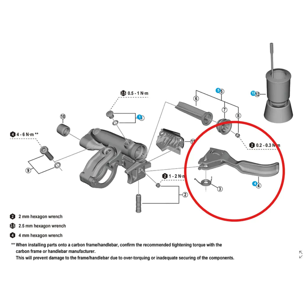 Shimano BL-M8200 Bremsespak Lever Member Unit - Bremsegrep