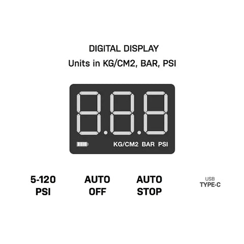 Topeak E Booster Digital Kompressor Pumpe