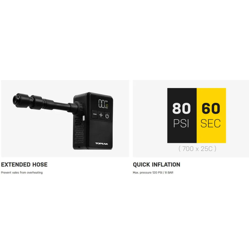 Topeak E-Booster Digital Minipumpe Kompressor - Pumpe