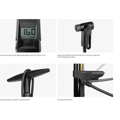 Topeak JOEBLOW® SPORT DIGITAL Gulvpumpe 160 PSI - Pumpe