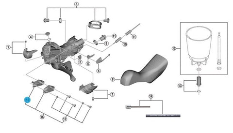 SHIMANO Skillevegg Høyre ST-R9120