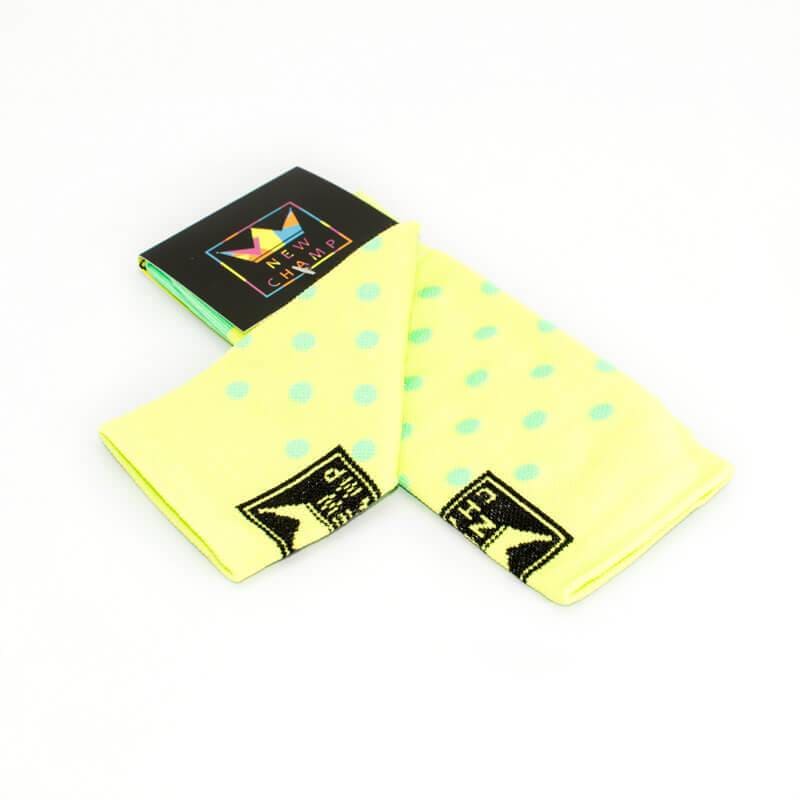 New Champ POLKA DOT LIME - Sykkelsokker - Bekledning